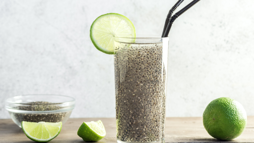 Chia seeds and water